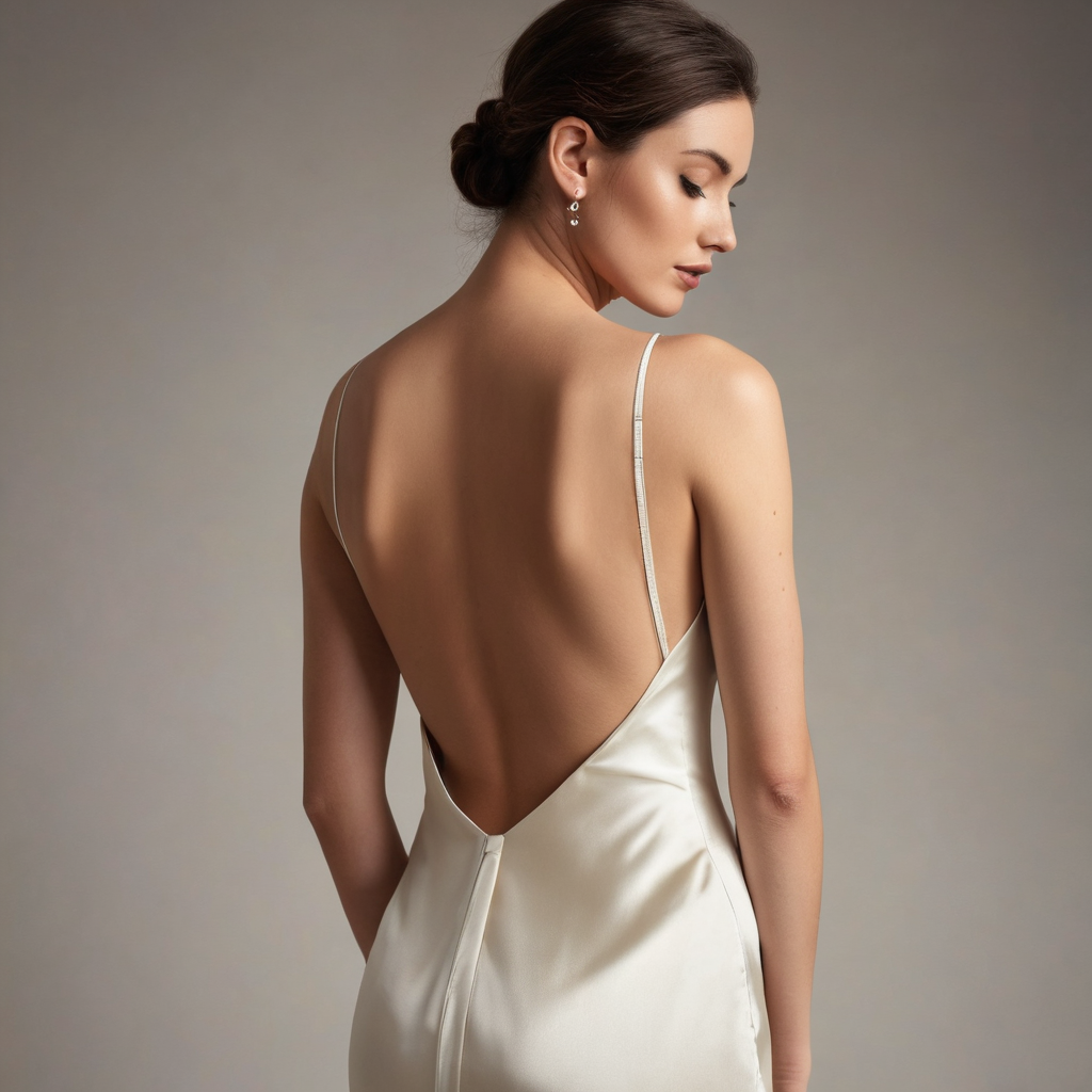 Silk Slip Backless Evening Gown